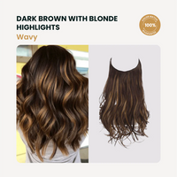 Dark Brown with Blonde Highlights